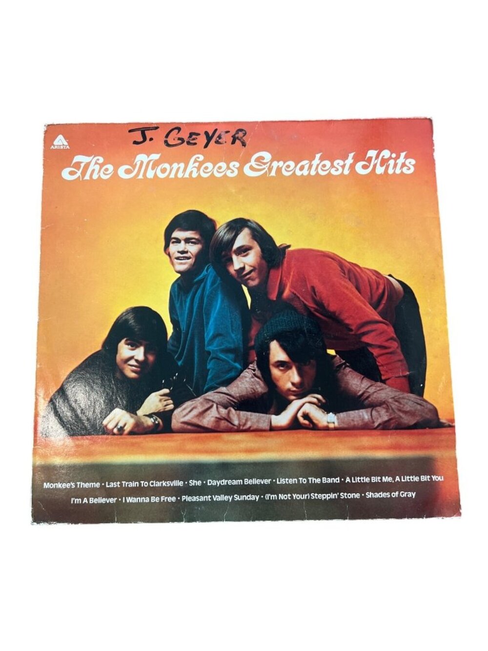 The Monkees Greatest Hits 1976 Vinyl LP Pop Rock Music Compilation Arista Record